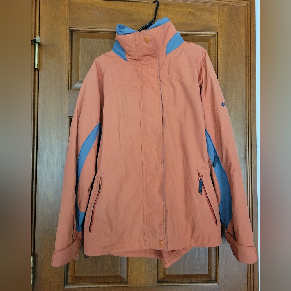 Women's Large Coral/Grey Columbia 3in1 Coat